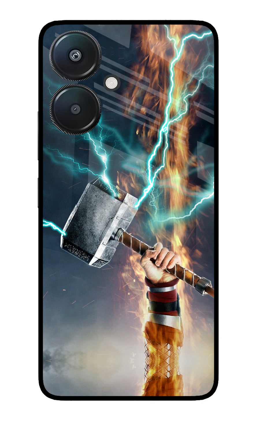 Thor Hammer Mjolnir Redmi 13C 5G Back Cover, Metal case