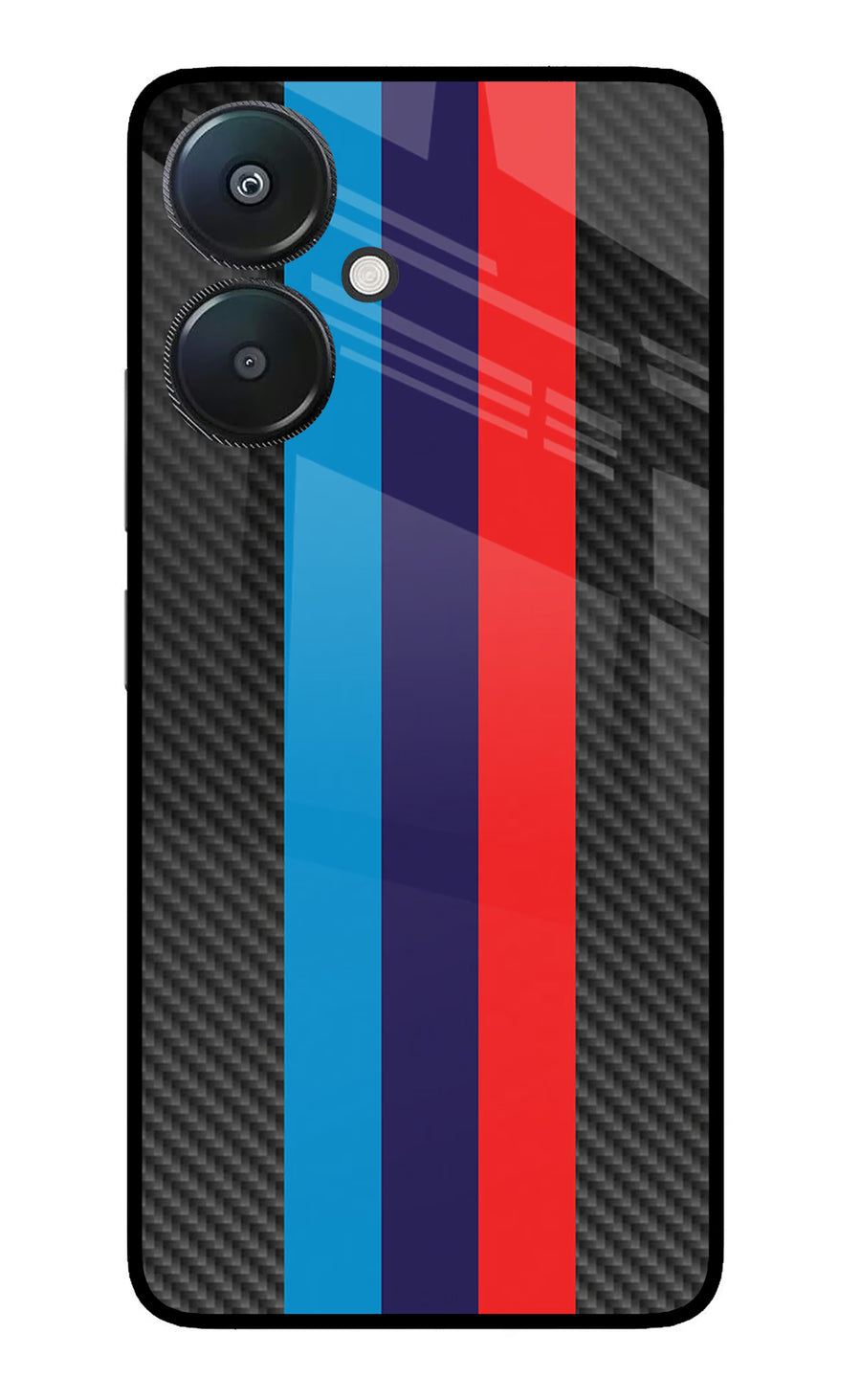 BMW Stripes Pattern Redmi 13C 5G Back Cover, Metal case