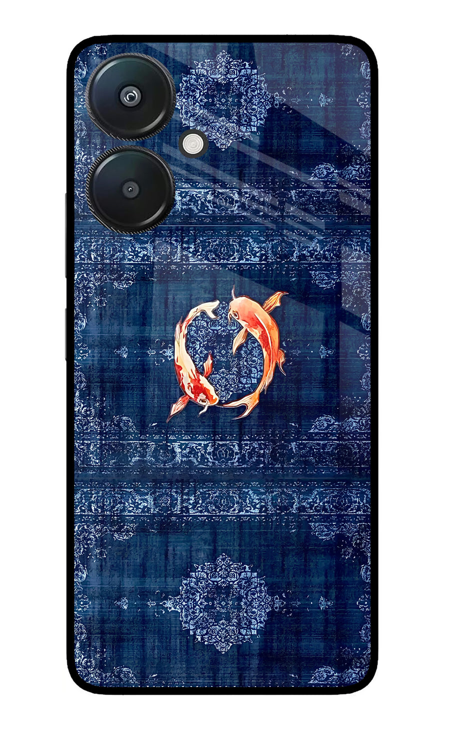 Koi Blue Redmi 13C 5G Back Cover, Metal case