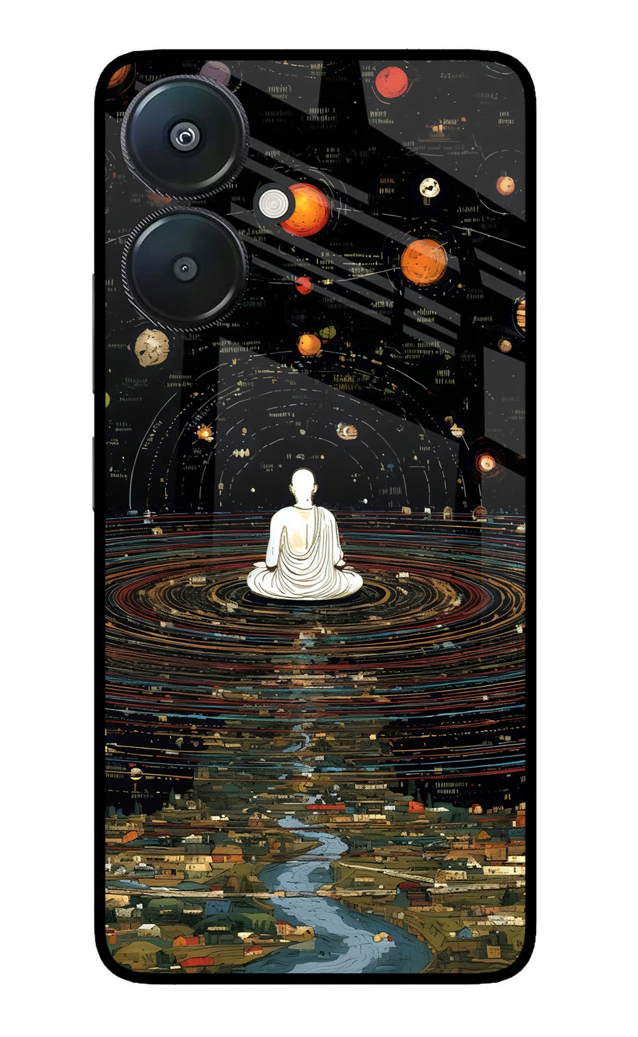 Space Monk Redmi 13C 5G Back Cover, Metal case