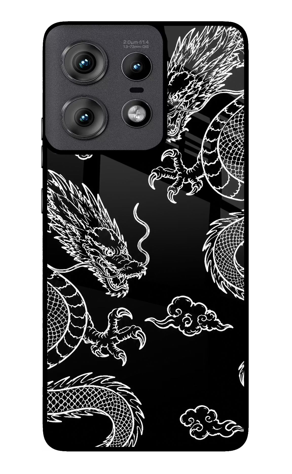 Twin Dragons Moto Edge 50 Pro 5G Metal Case Back Cover by Casekaro