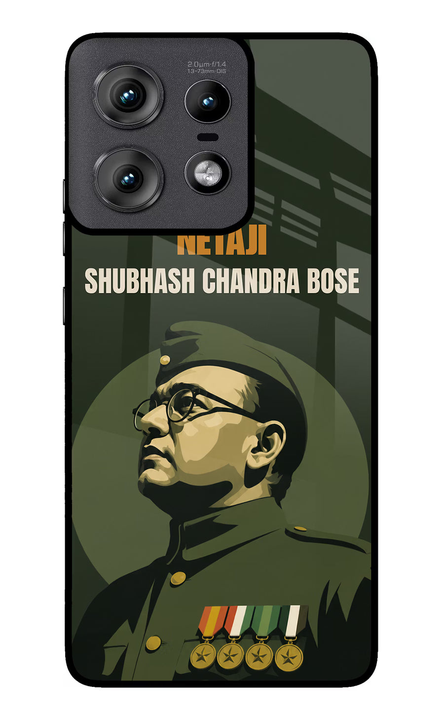 Netaji Legacy Moto Edge 50 Pro 5G Back Cover, Metal case