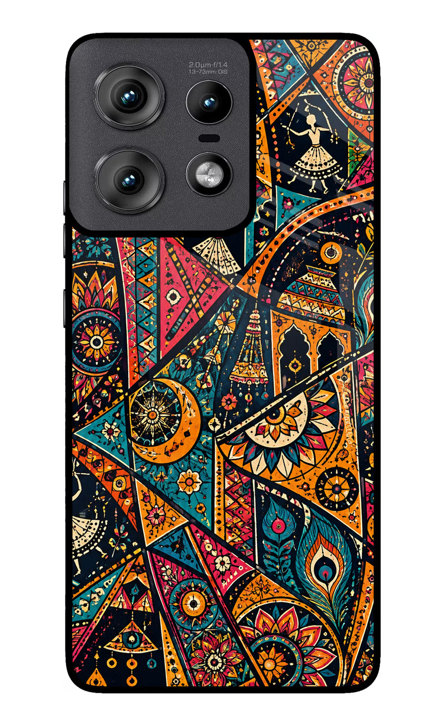 Folk Print Moto Edge 50 Pro 5G Back Cover, Metal case