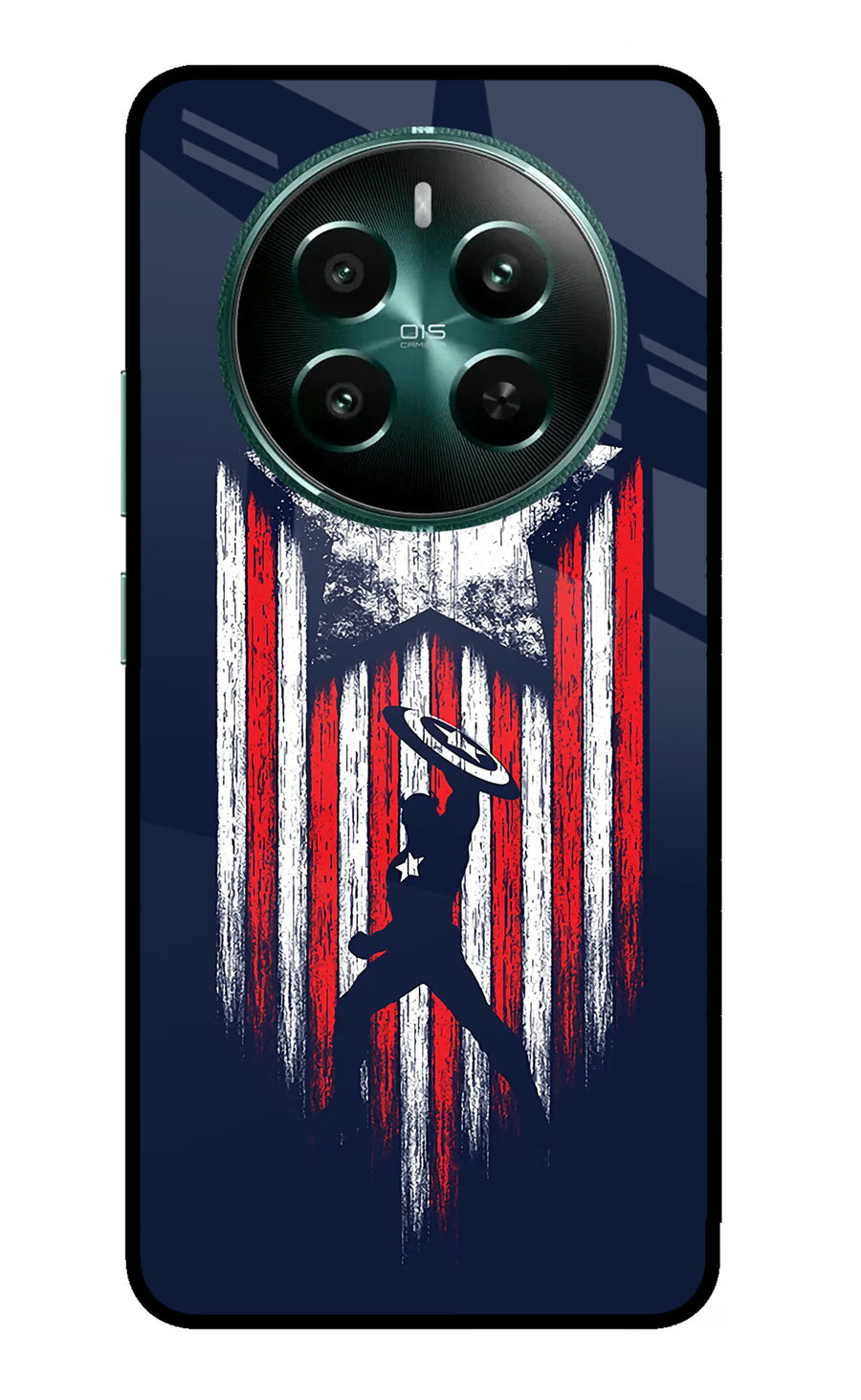Captain America Marvel Art Realme 12+ 5G Back Cover, Metal case
