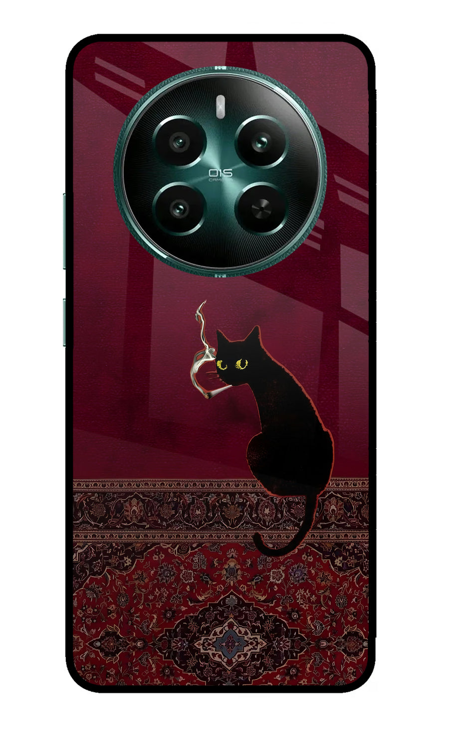 Midnight Cat Realme 12+ 5G Back Cover, Metal case