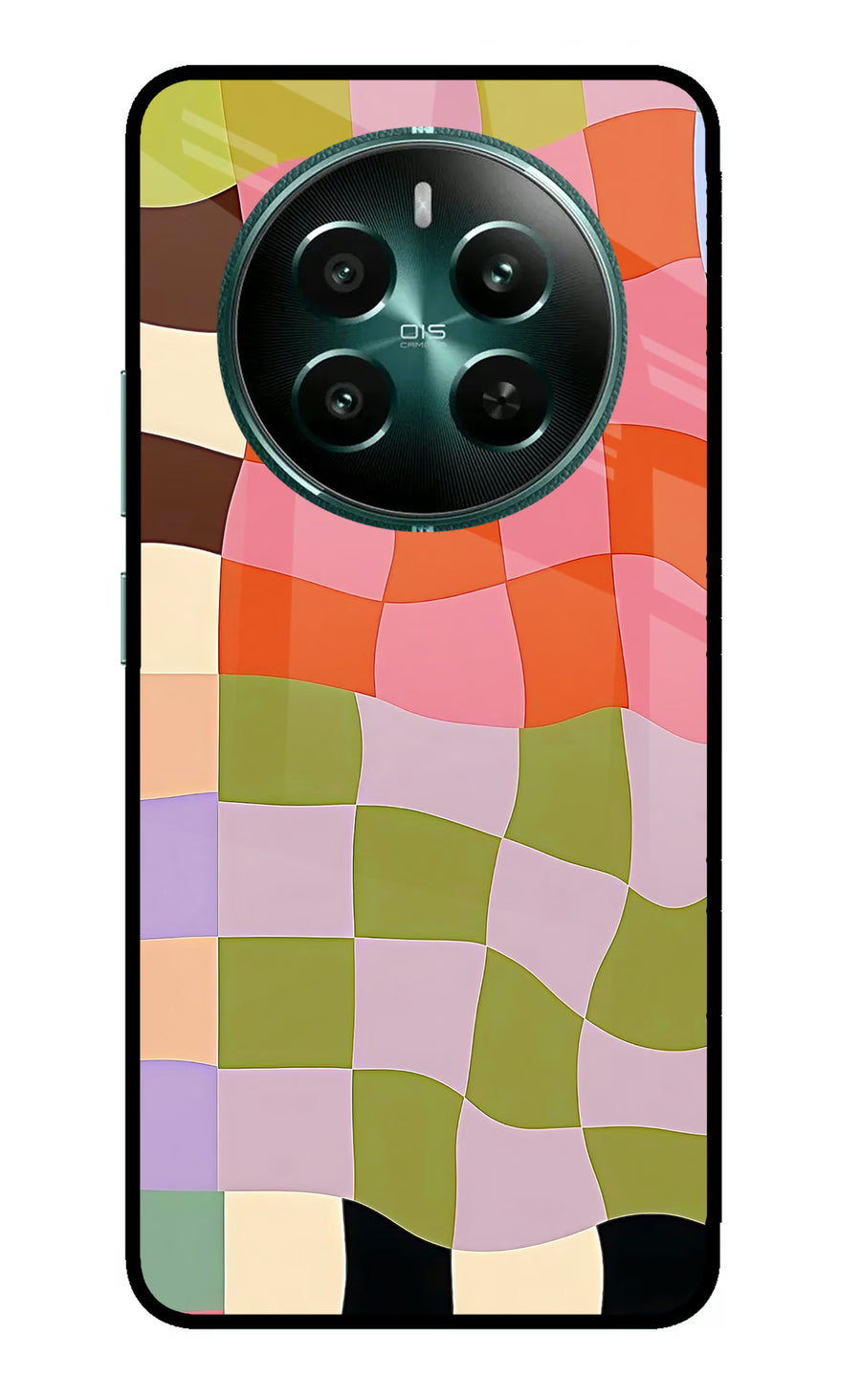 Wavy Grid Realme 12+ 5G Back Cover, Metal case