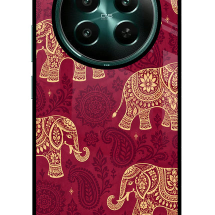 Maroon Elephant Realme P1 5G Metal Case Back Cover by Casekaro