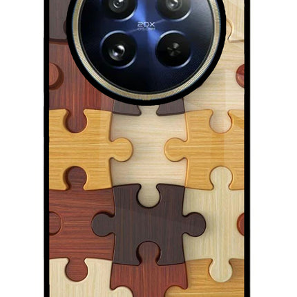 Wooden Puzzle Realme P1 Pro 5G Metal Case Back Cover by Casekaro