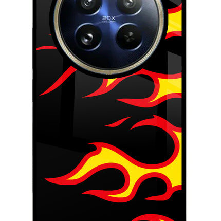 Side Sweep Flames Realme P1 Pro 5G Metal Case Back Cover by Casekaro