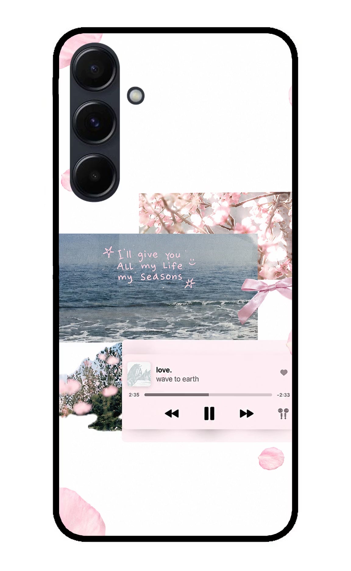 Wave to earth Samsung A35 5G Metal Case Back Cover by Casekaro