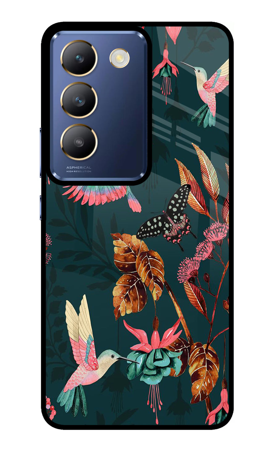 Birds Vivo Y200E 5G/T3 5G Back Cover, Metal case