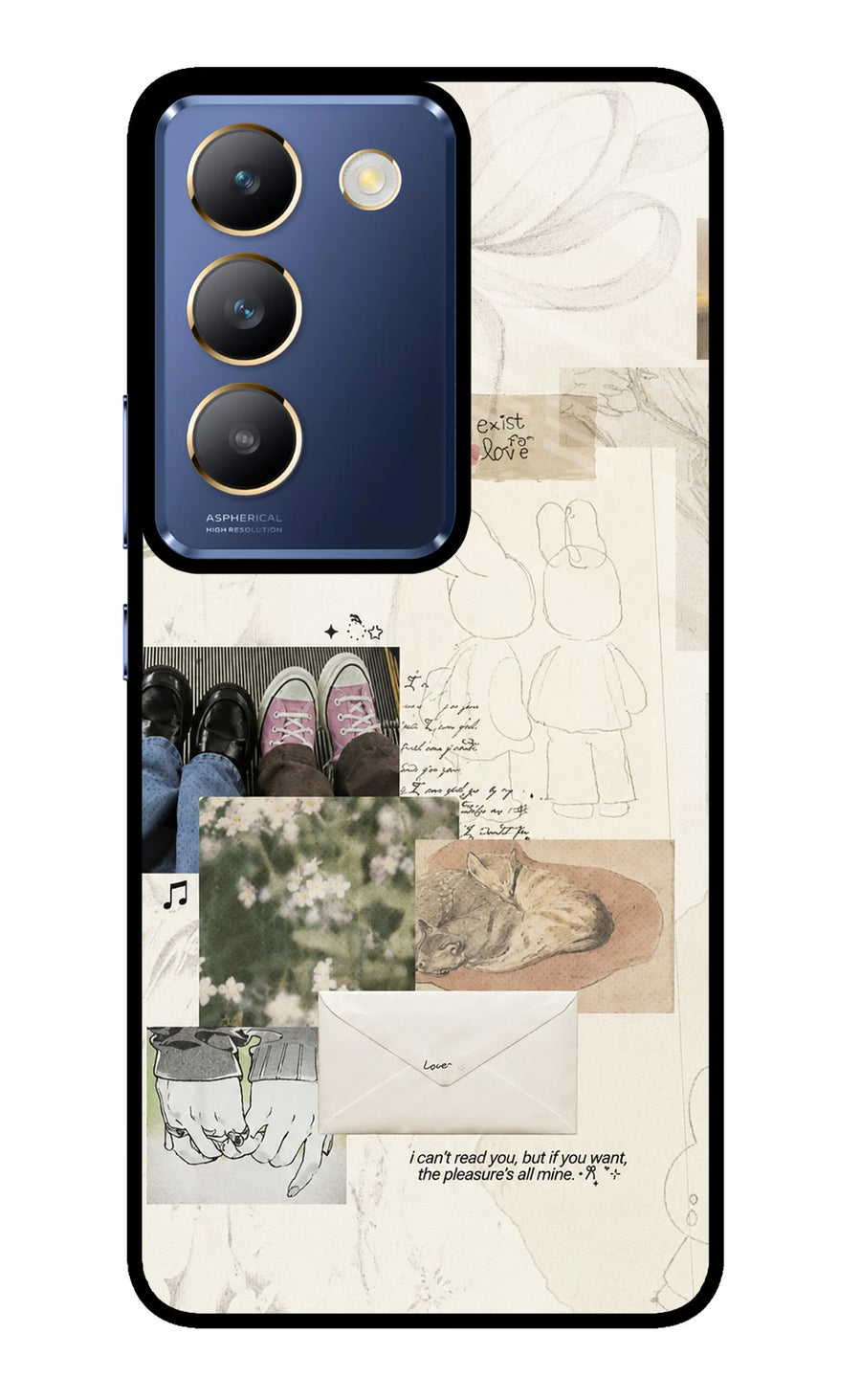 Soft Aesthetic Vivo Y200E 5G/T3 5G Back Cover, Metal case
