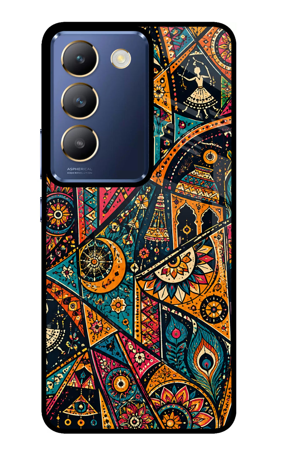 Folk Print Vivo Y200E 5G/T3 5G Back Cover, Metal case