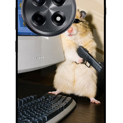 Hacker Hamster OnePlus 12R Metal Case Back Cover by Casekaro