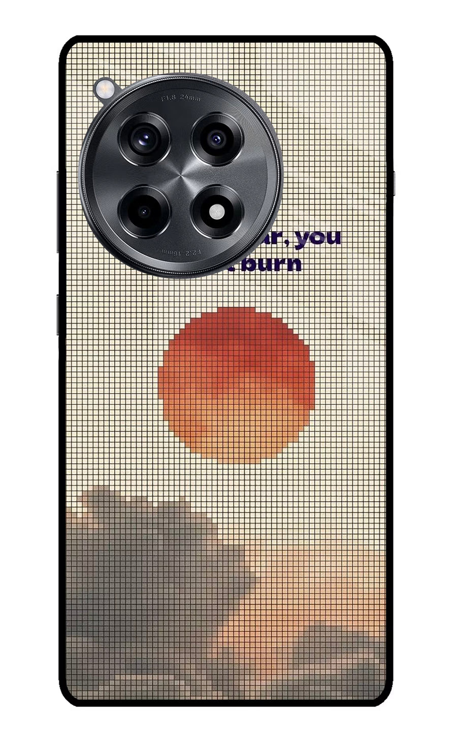 Pixel Sun OnePlus 12R Back Cover, Metal case