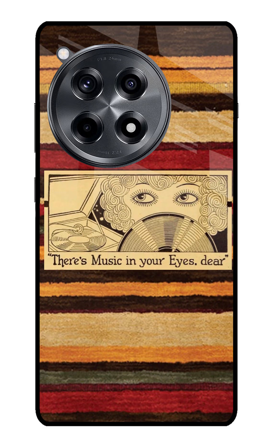 Vinyl Stripes OnePlus 12R Back Cover, Metal case