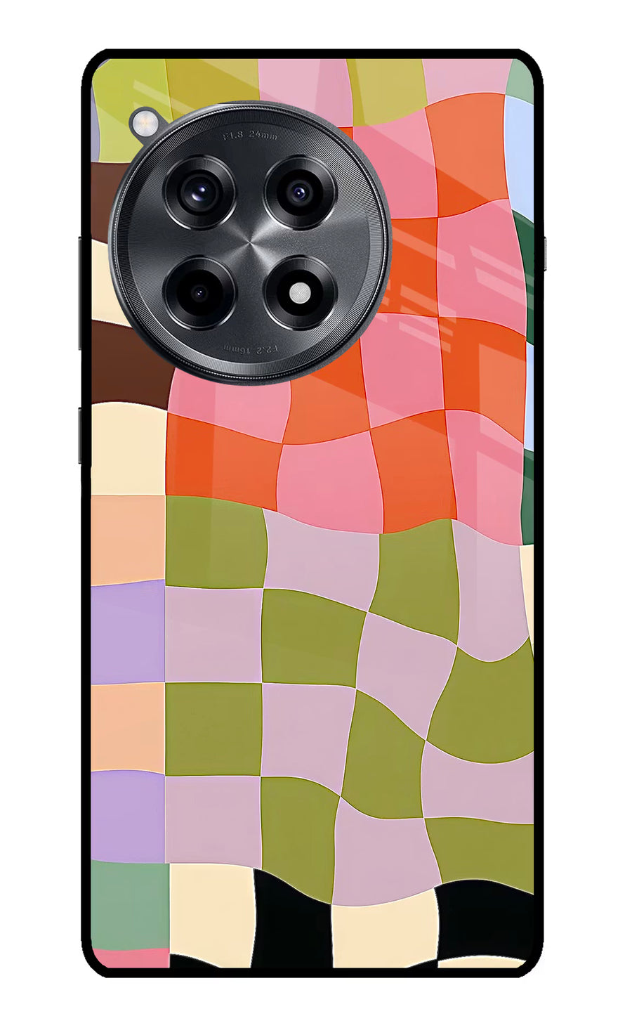 Wavy Grid OnePlus 12R Back Cover, Metal case