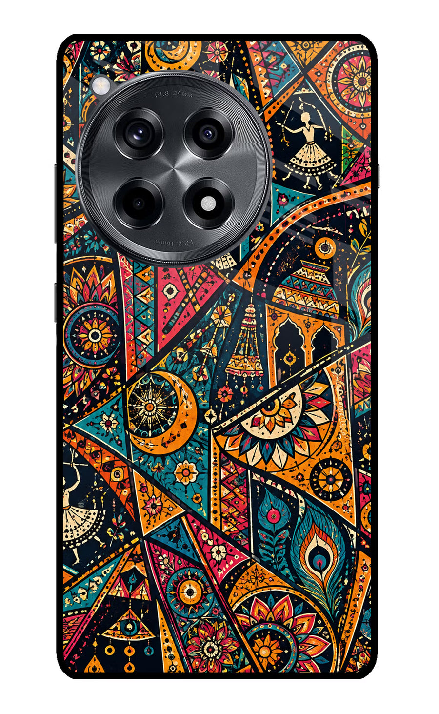 Folk Print OnePlus 12R Back Cover, Metal case