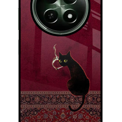 Midnight Cat Realme 12 5G Metal Case Back Cover by Casekaro