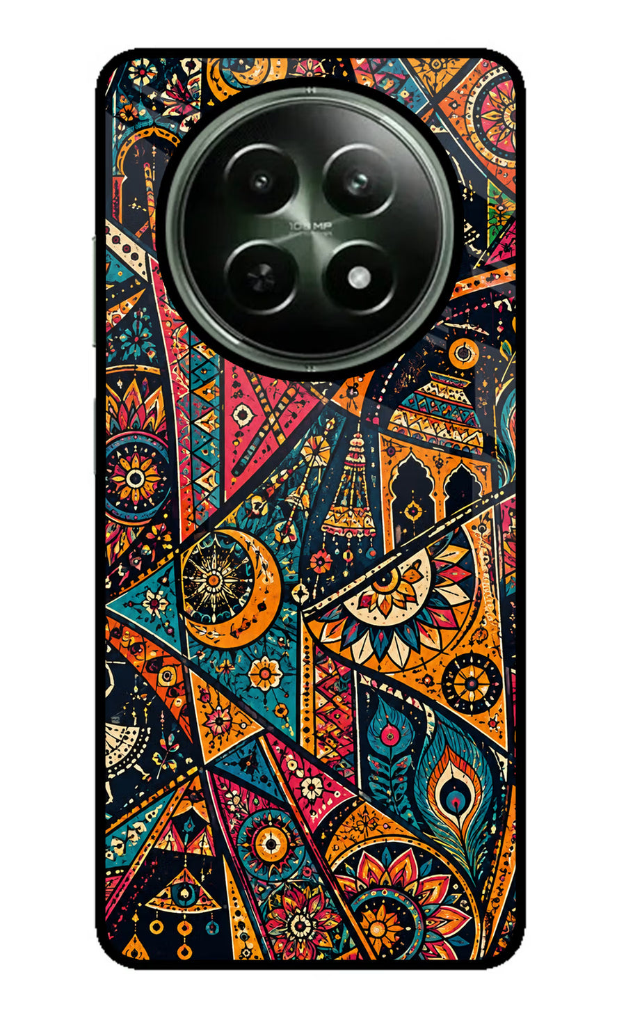 Folk Print Realme 12 5G Back Cover, Metal case