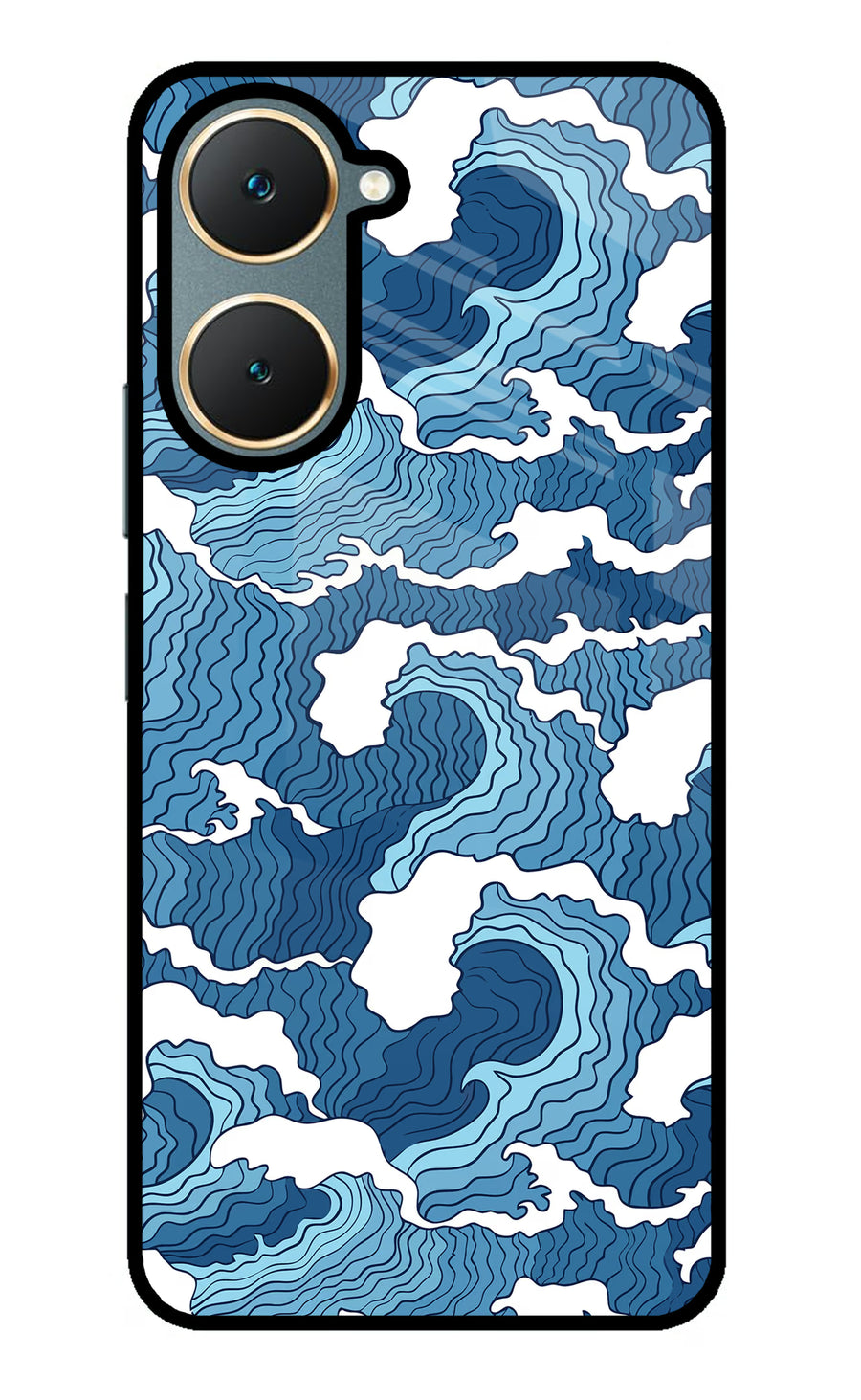 Blue Waves Vivo Y18/Y18e Back Cover, Metal case