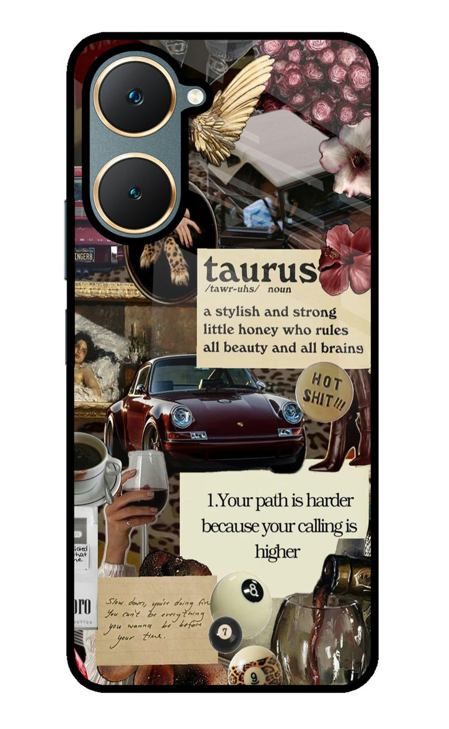 Taurus Zodiac Vivo Y18/Y18e Back Cover, Metal case