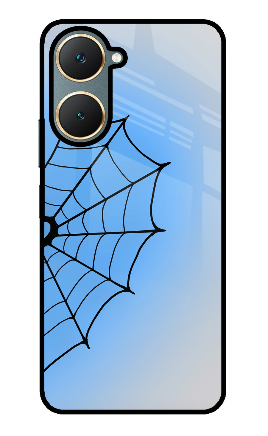 Blue Web Vivo Y18/Y18e Back Cover, Metal case