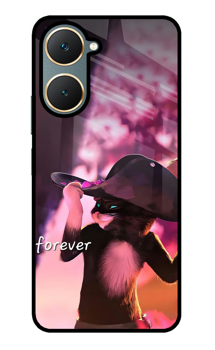 Forever Cat Vivo Y18/Y18e Back Cover, Metal case