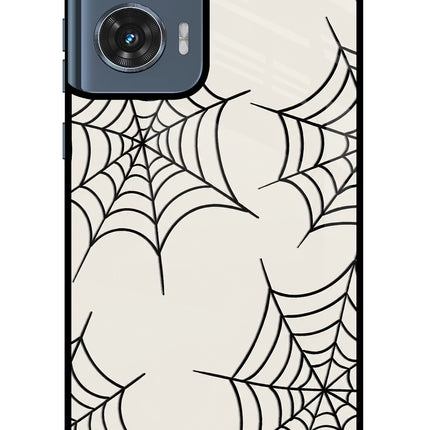Spider Web Moto Edge 50 Fusion Metal Case Back Cover by Casekaro