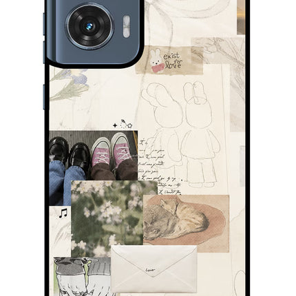 Soft Aesthetic Moto Edge 50 Fusion Metal Case Back Cover by Casekaro