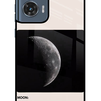 Moon Phase Moto Edge 50 Fusion Metal Case Back Cover by Casekaro