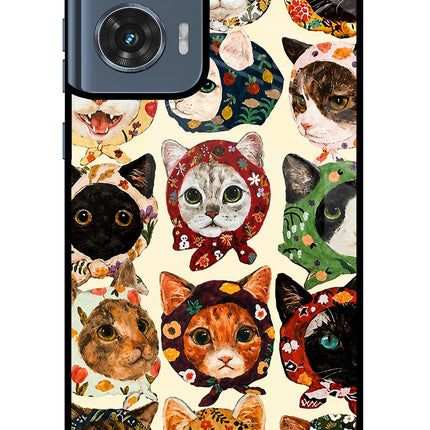 Cool Cat Moto Edge 50 Fusion Metal Case Back Cover by Casekaro
