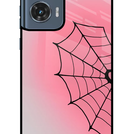 Pink Web Moto Edge 50 Fusion Metal Case Back Cover by Casekaro