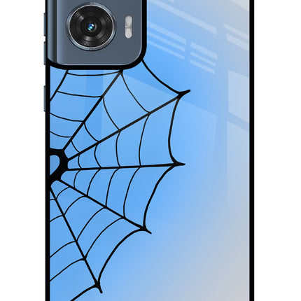 Blue Web Moto Edge 50 Fusion Metal Case Back Cover by Casekaro