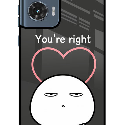 You're Right Moto Edge 50 Fusion Metal Case Back Cover by Casekaro