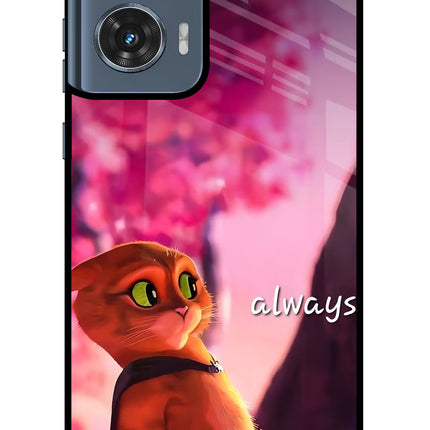 Always Cat Moto Edge 50 Fusion Metal Case Back Cover by Casekaro