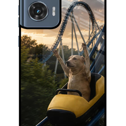 Rollercoaster Dog Moto Edge 50 Fusion Metal Case Back Cover by Casekaro