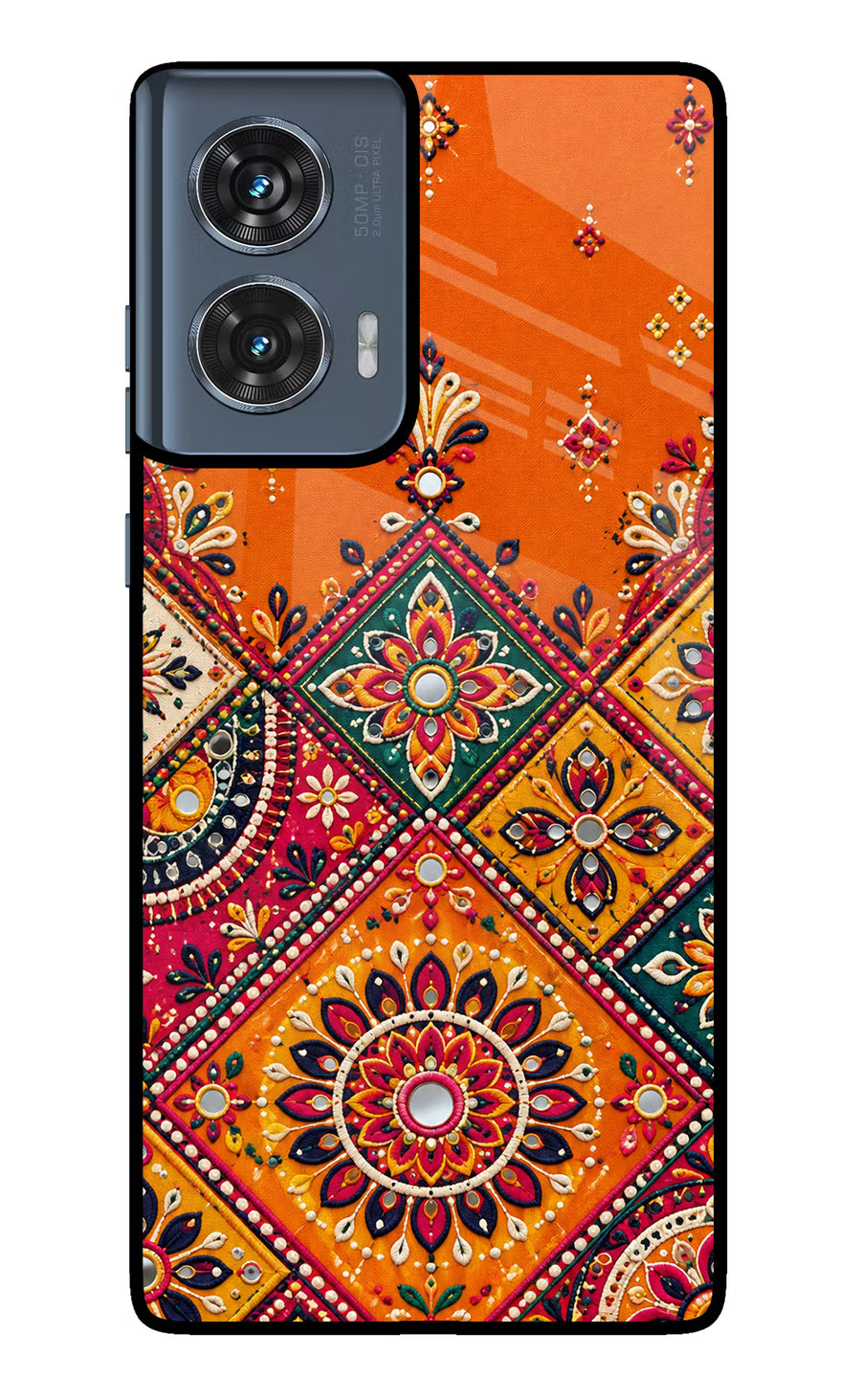Kutch Glow Moto Edge 50 Fusion Back Cover, Metal case