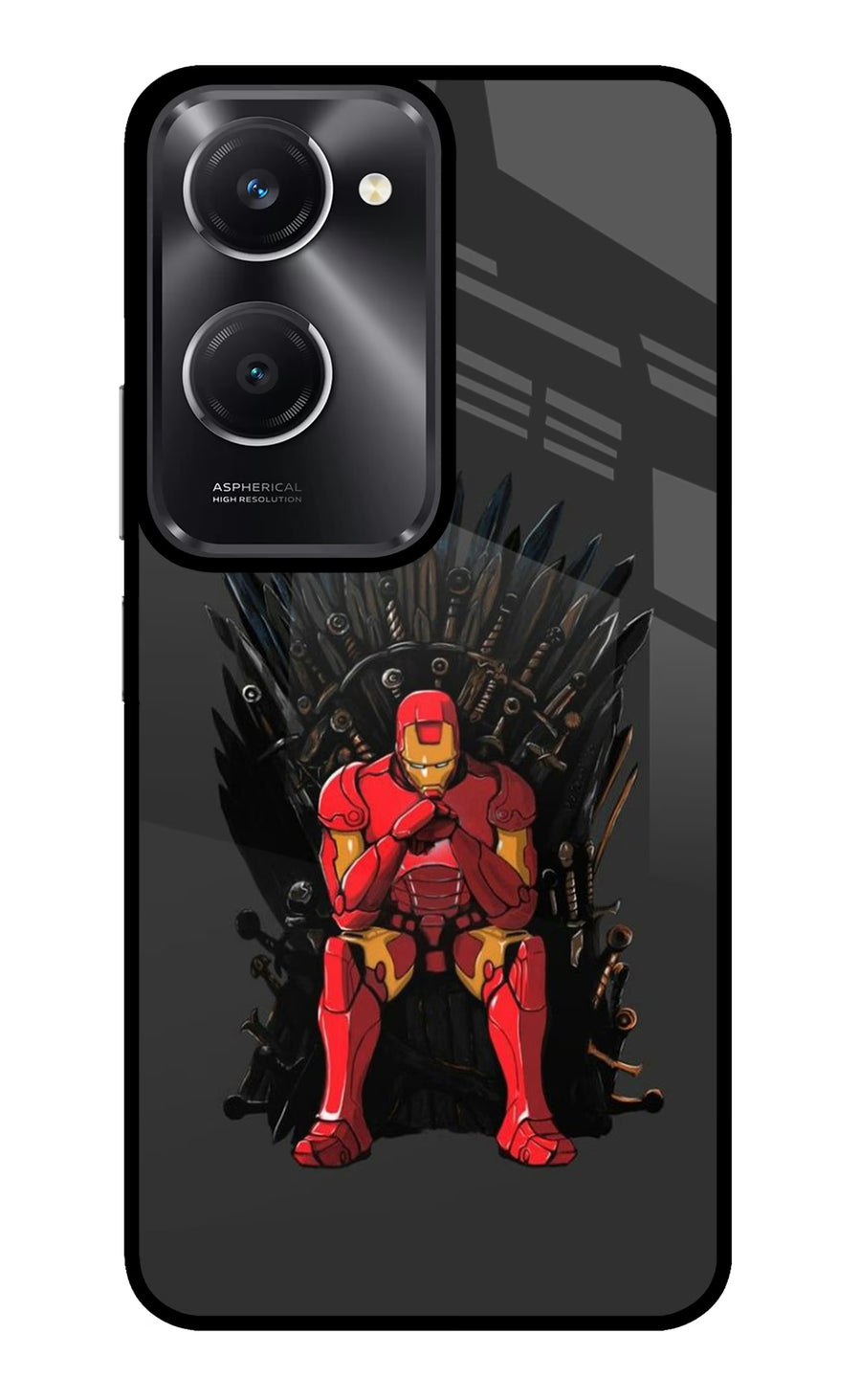 Ironman Throne Vivo T3 Lite 5G Back Cover, Metal case