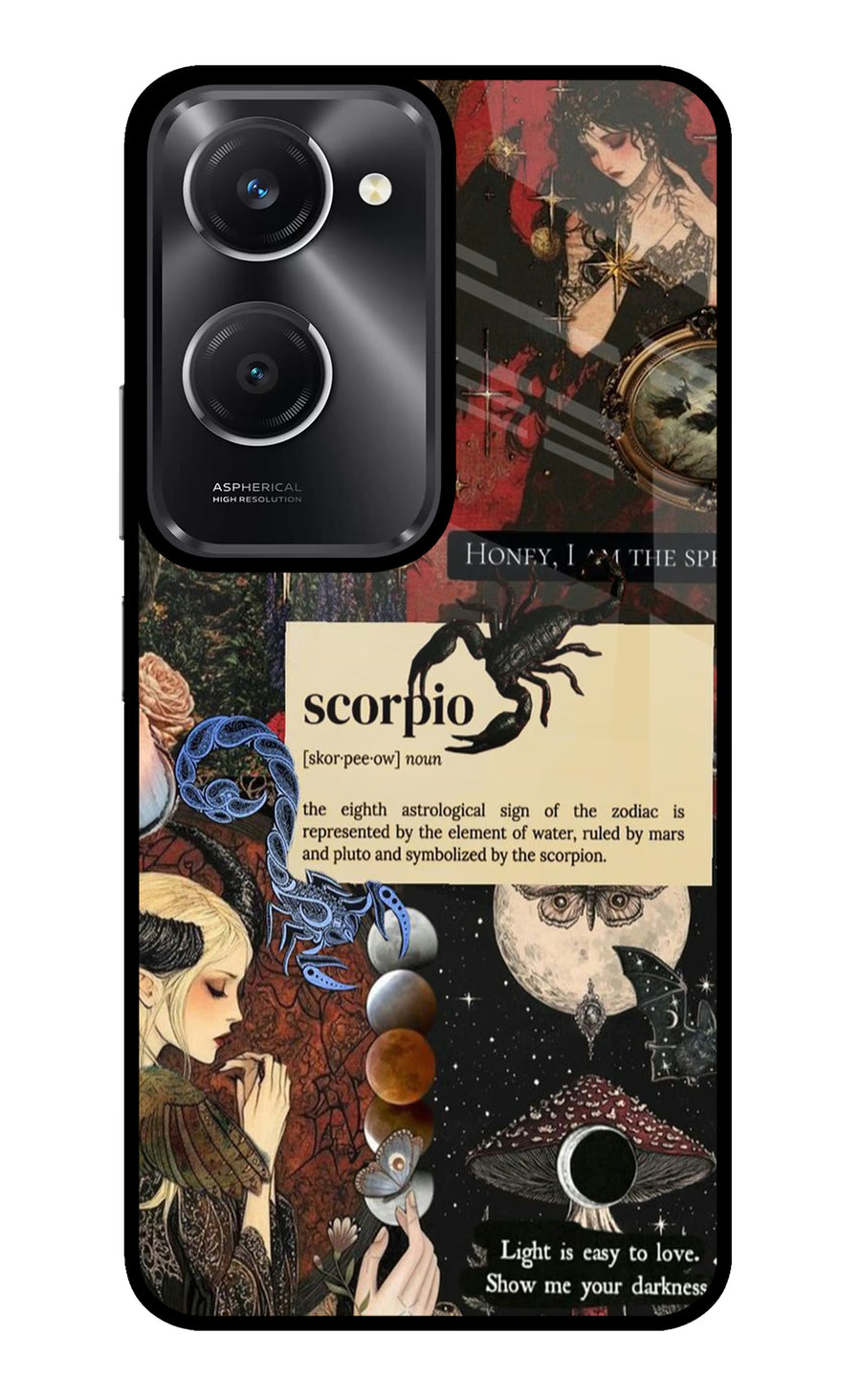 Scorpio Zodiac Vivo T3 Lite 5G Back Cover, Metal case