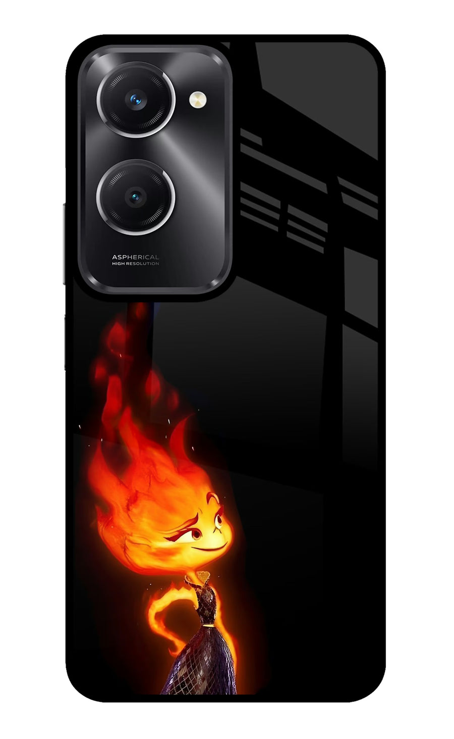 Ember Flame Vivo T3 Lite 5G Back Cover, Metal case