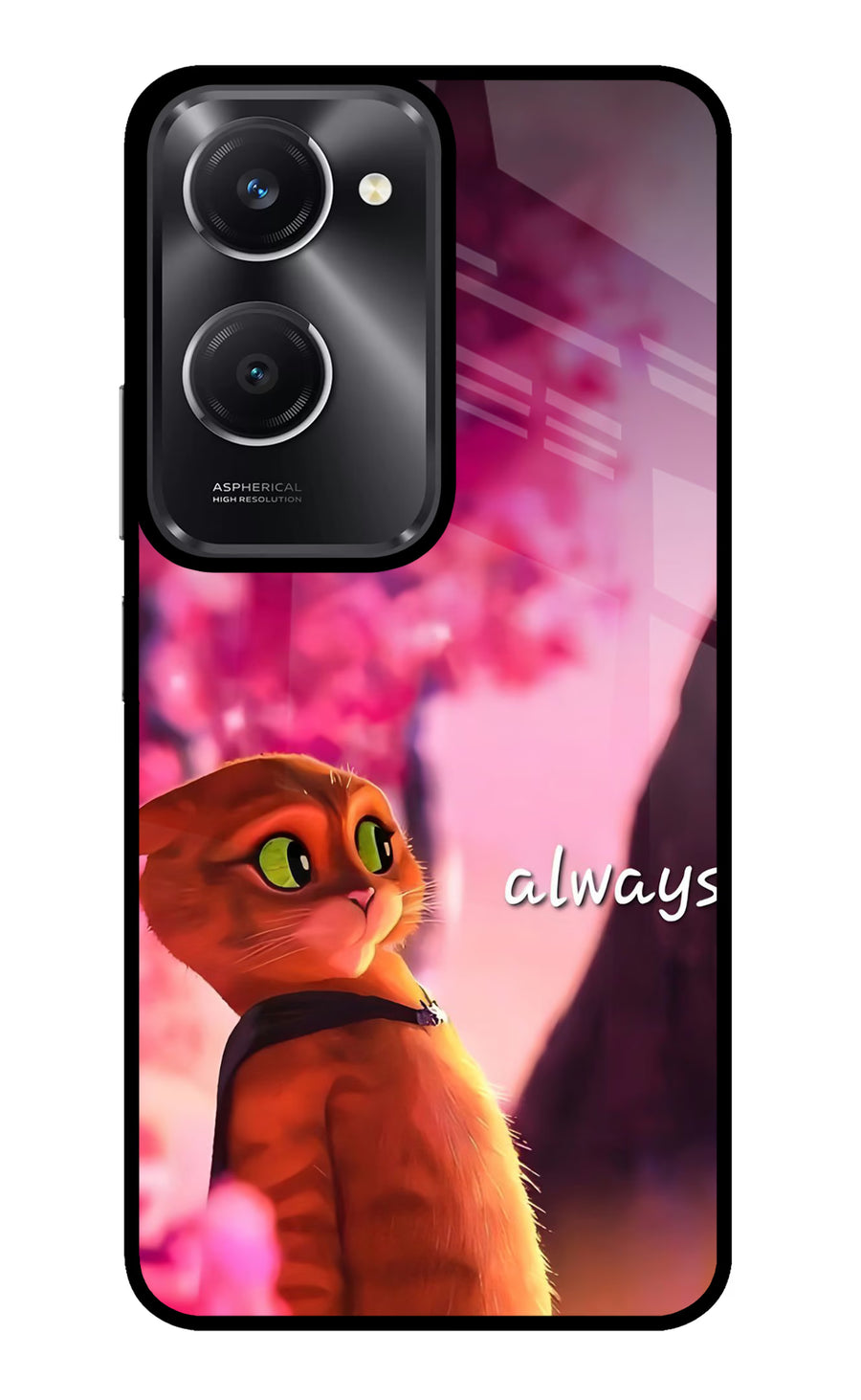 Always Cat Vivo T3 Lite 5G Back Cover, Metal case