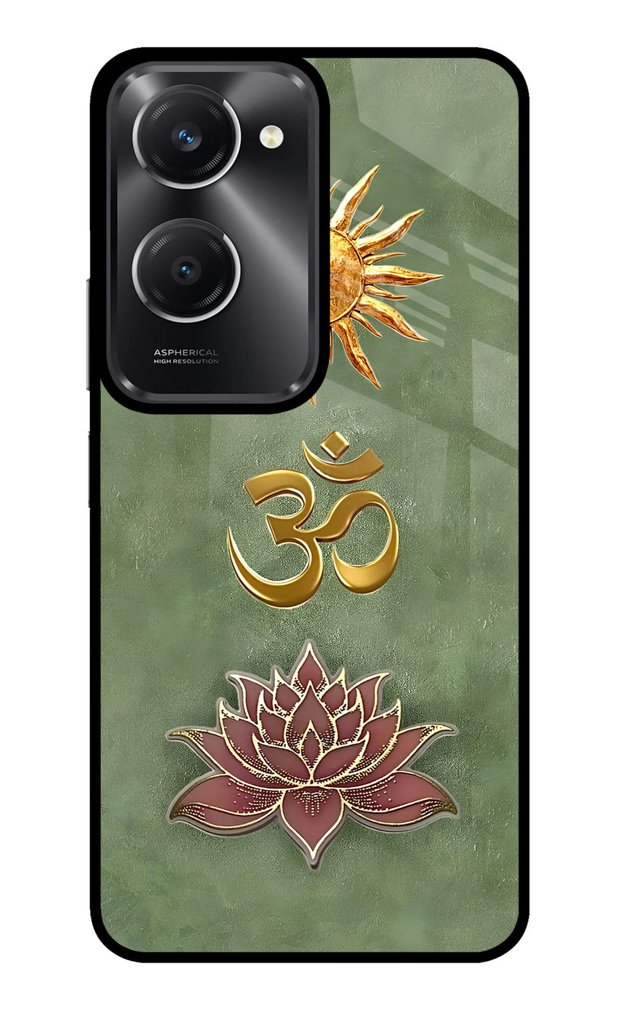 Om & Lotus Vivo T3 Lite 5G Back Cover, Metal case