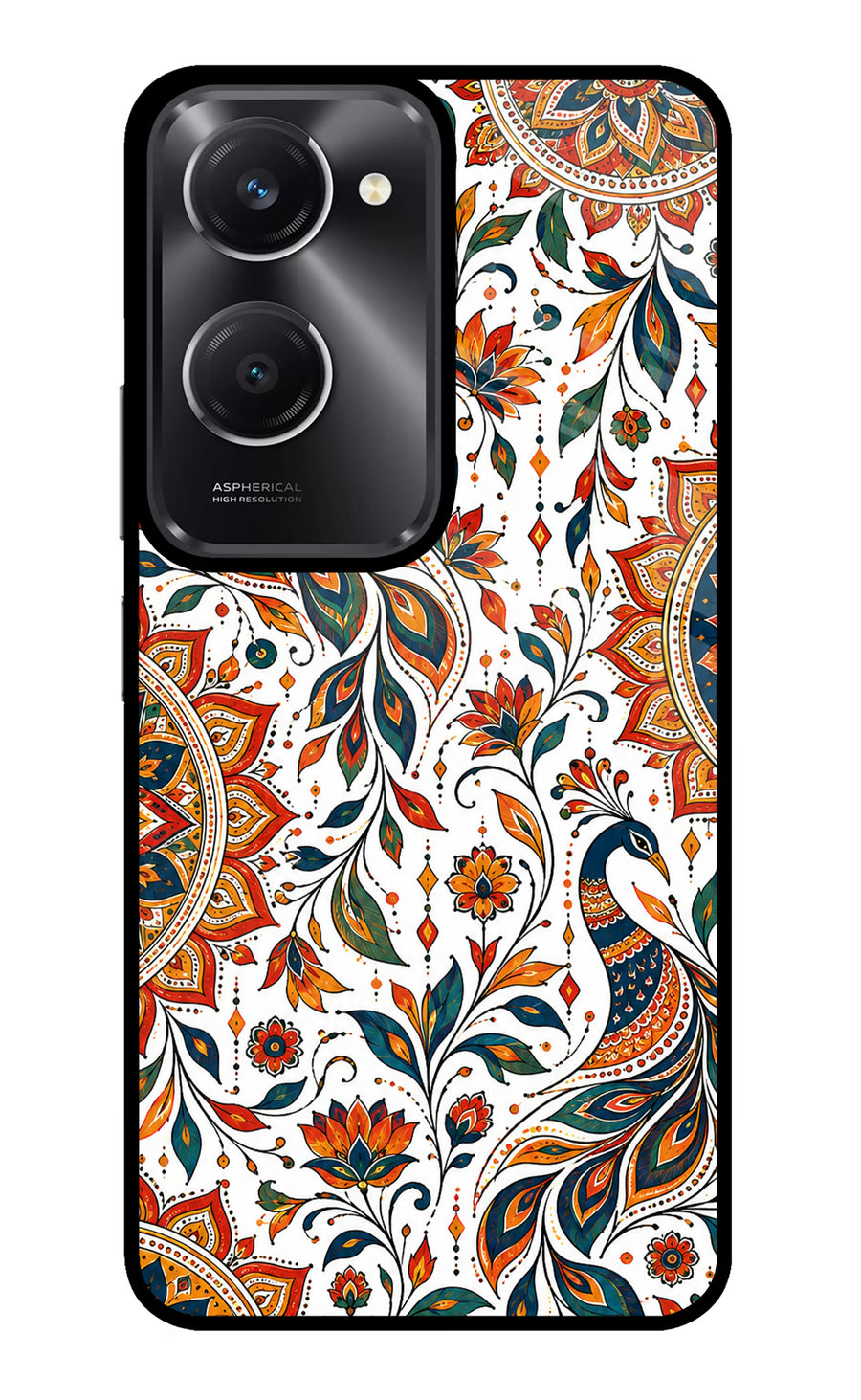 White Mayura Vivo T3 Lite 5G Back Cover, Metal case