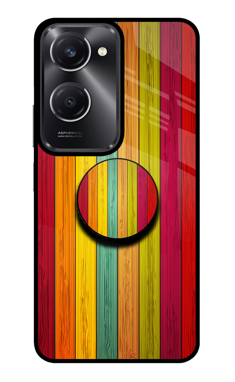 Multicolor Wooden Vivo T3 Lite 5G Pop Case, Metal case