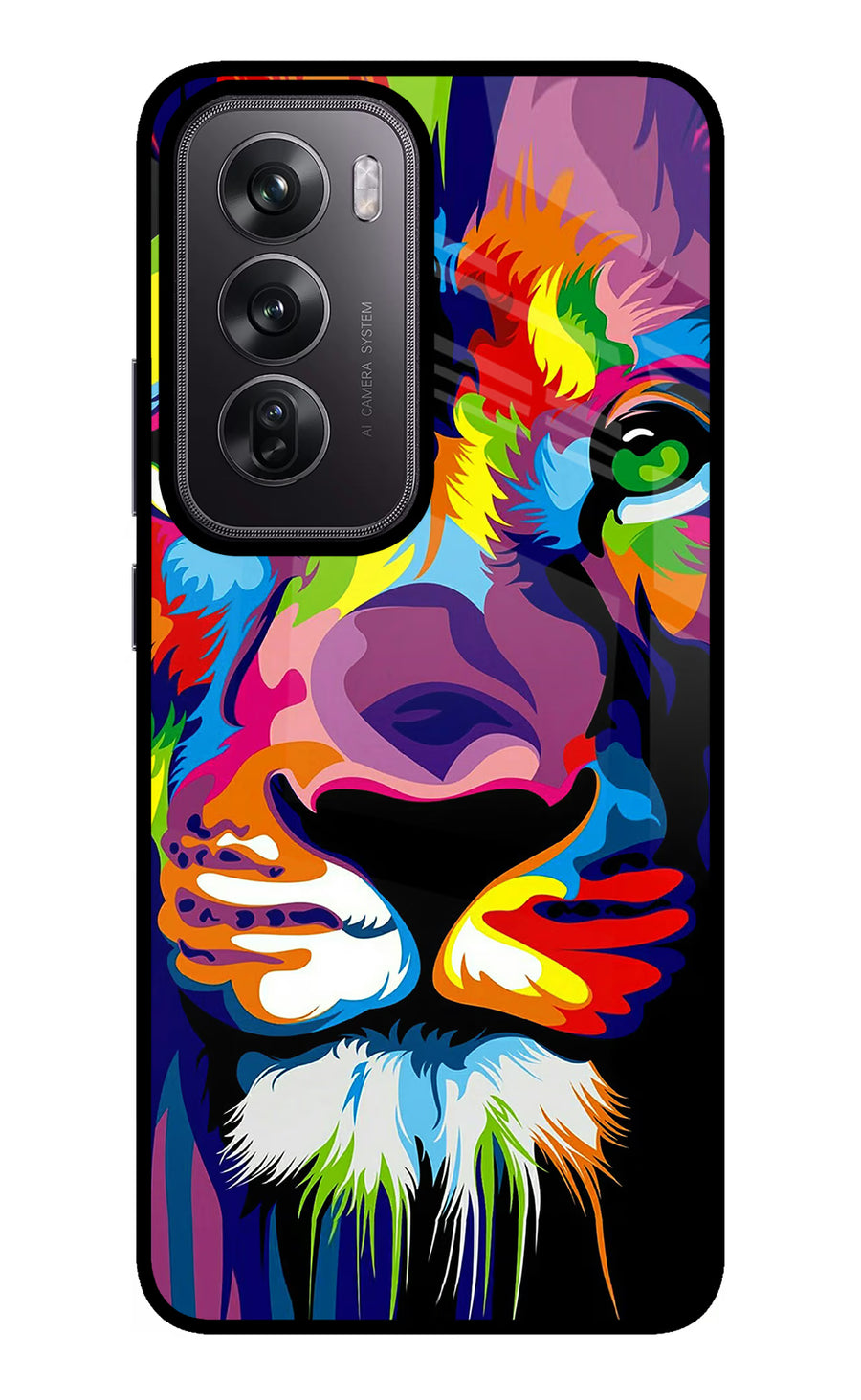 Lion Oppo Reno12 Pro 5G Back Cover, Metal case