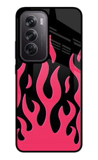 Fire Flames Oppo Reno12 Pro 5G Metal Case Back Cover by Casekaro