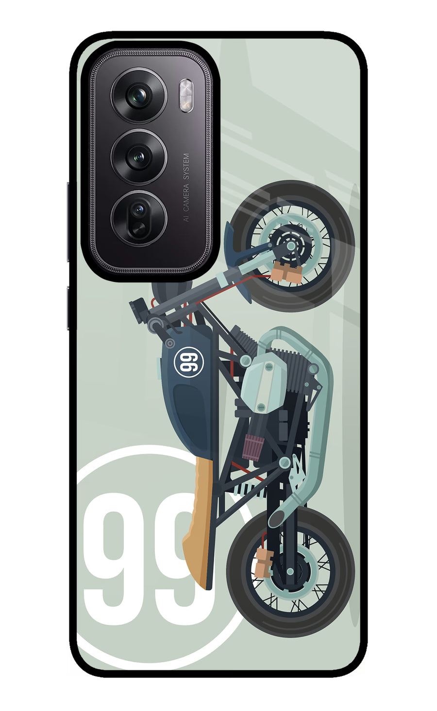Classic Cafe Racer 99 Oppo Reno12 Pro 5G Back Cover, Metal case