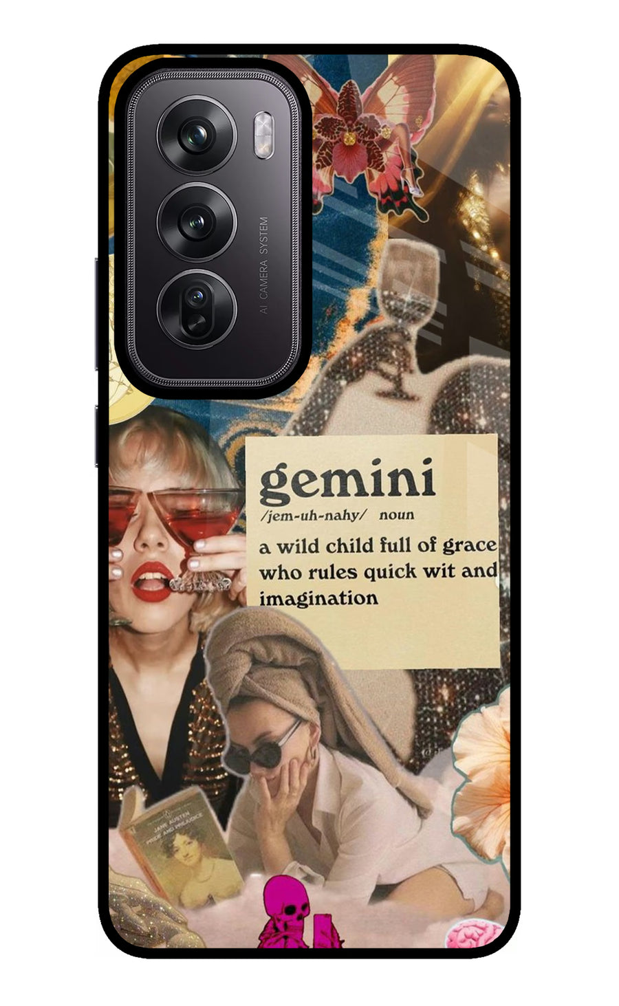 Gemini Zodiac Oppo Reno12 Pro 5G Back Cover, Metal case