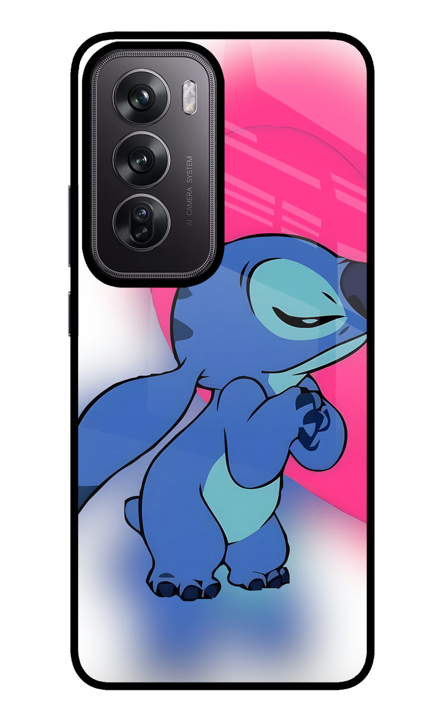 Stitch Hug Oppo Reno12 Pro 5G Back Cover, Metal case